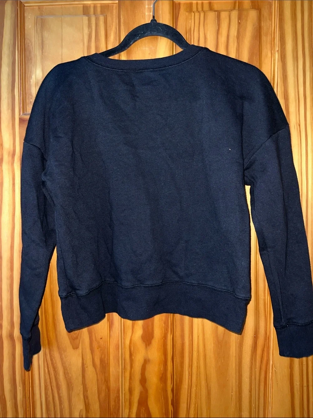 Justice Black Crewneck with White Logo
